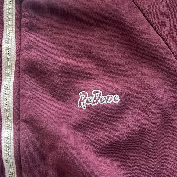 NWOT Redone Chain Stitch Distressed Hoodie Size Large - Picture 3 of 9